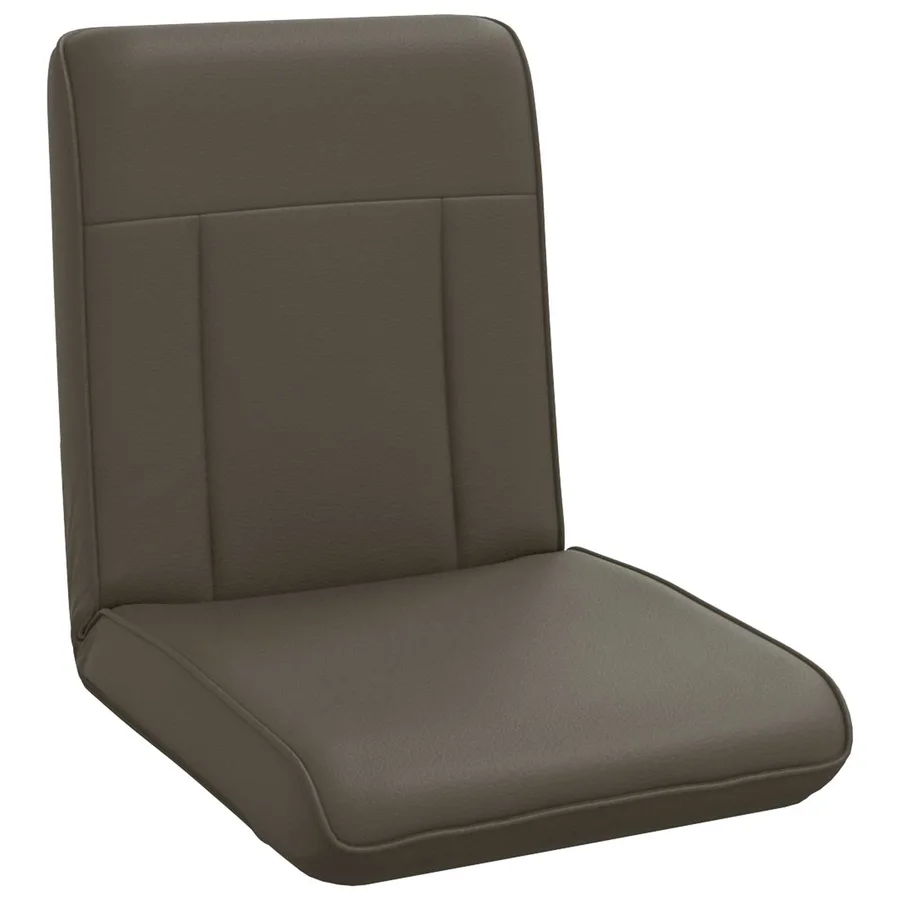 Fauteuil de sol ajustable Gris Simili cuir - 2