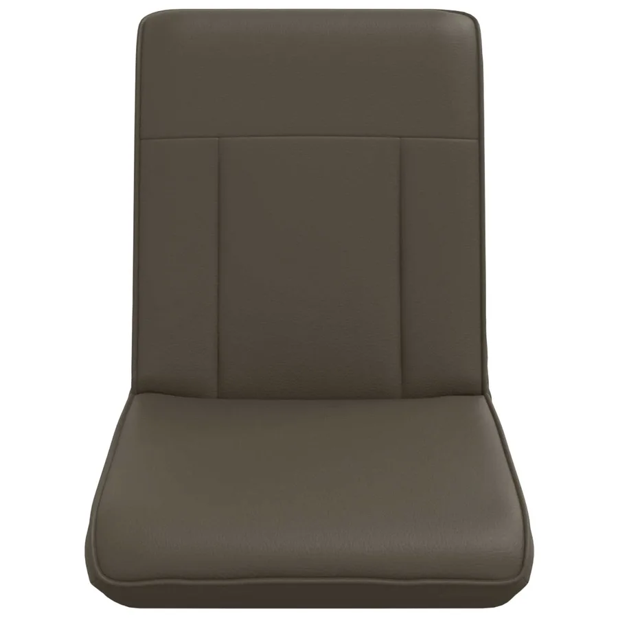 Fauteuil de sol ajustable Gris Simili cuir - 4