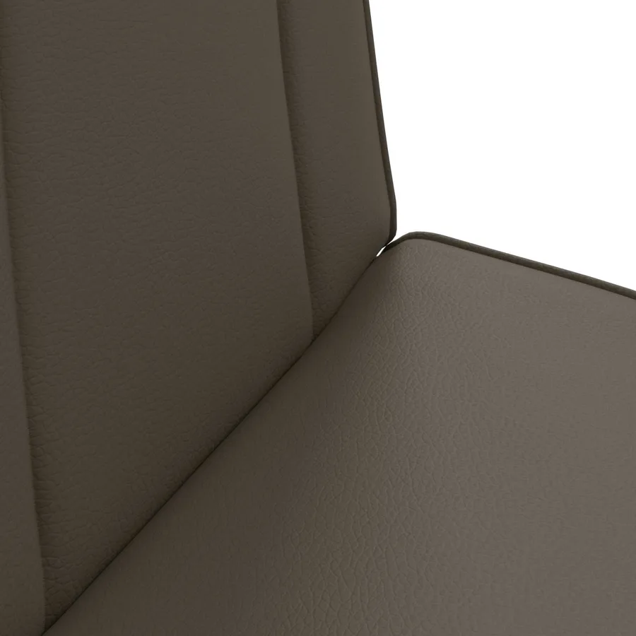 Fauteuil de sol ajustable Gris Simili cuir - 7