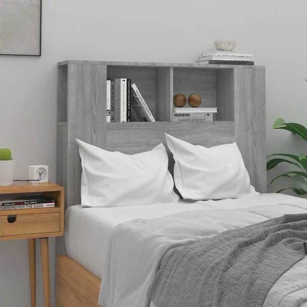 Armoire de tête de lit Sonoma gris 100x18,5x102,5 cm