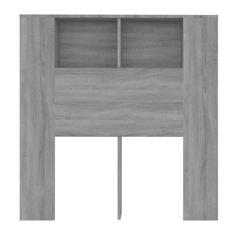 Armoire de tête de lit Sonoma gris 100x18,5x102,5 cm - 4