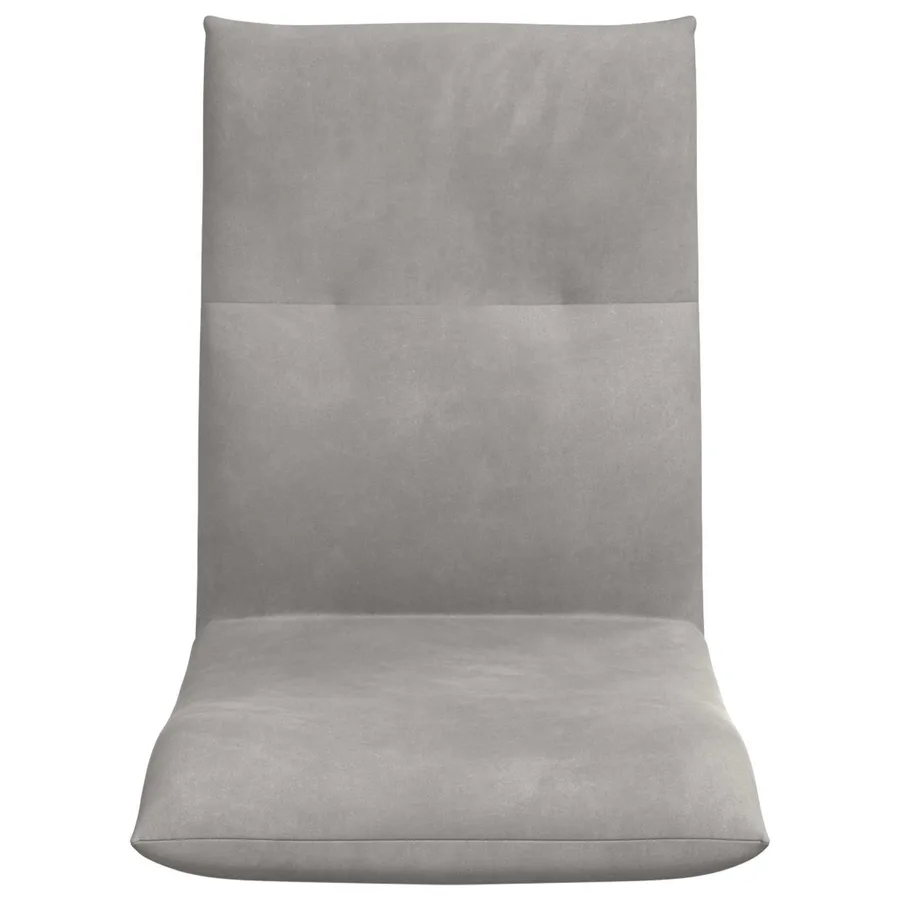 Fauteuil de sol ajustable Gris clair Velours - 4
