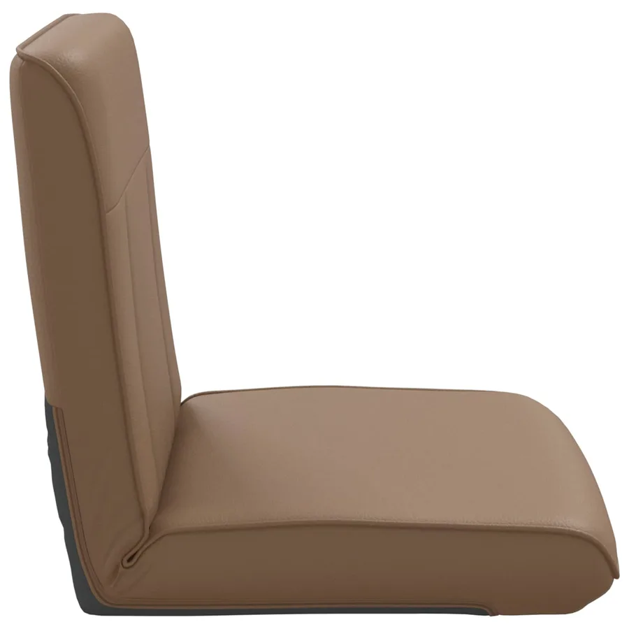Fauteuil de sol ajustable Cappuccino Simili cuir - 5