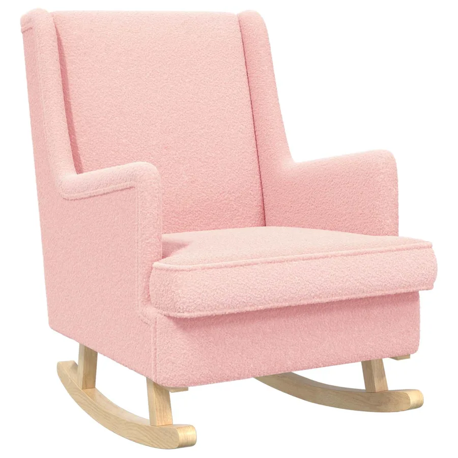 Chaise à bascule Rose 62 x 80 x 85 cm Bouclé - 2
