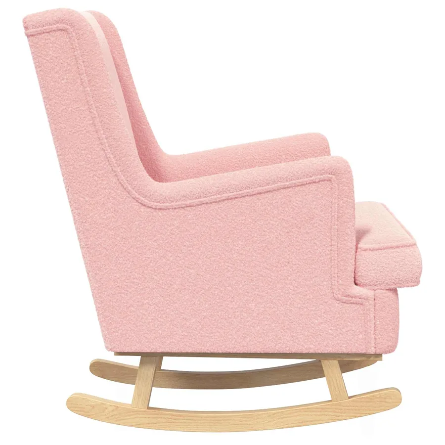 Chaise à bascule Rose 62 x 80 x 85 cm Bouclé - 5