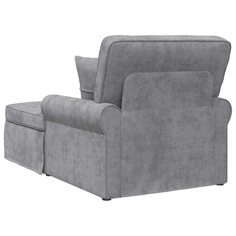 Chaise lounge avec jupe Gris clair 157 x 91 x 91 cm ARES - 6