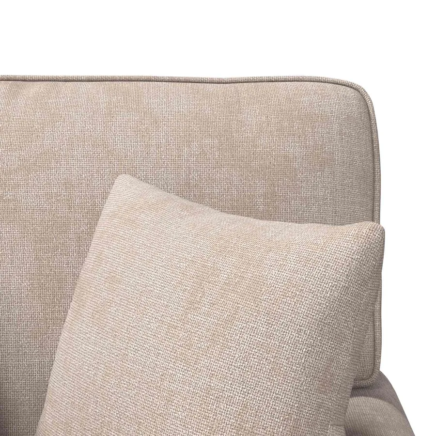 Chaise lounge avec jupe Beige 157 x 91 x 91 cm ARES - 9