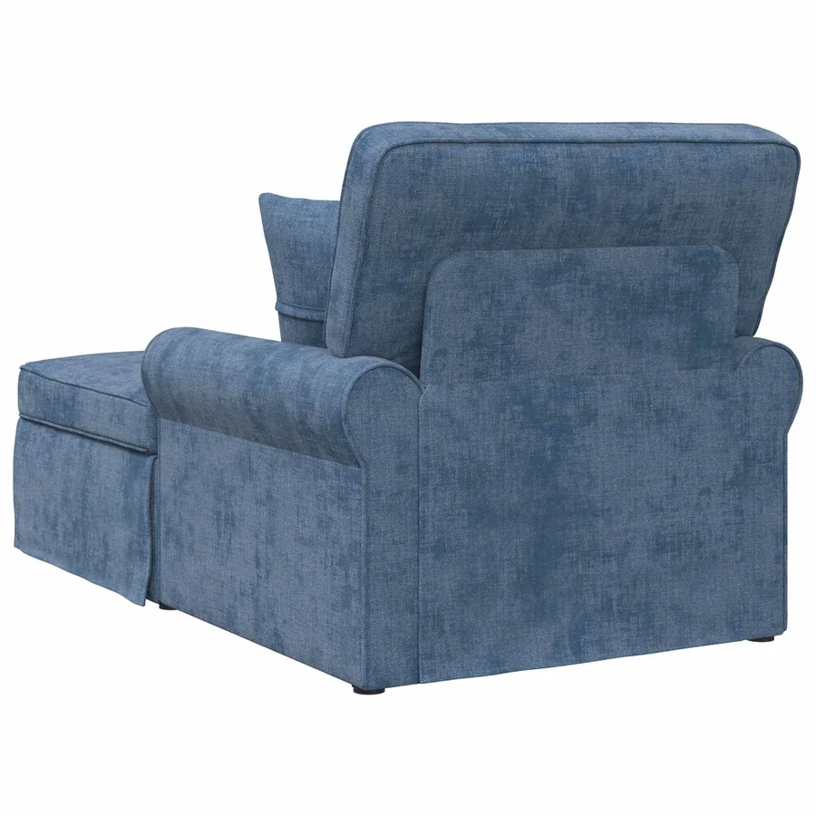 Chaise lounge avec jupe avec coussin Bleu 157 x 91 x 91 cm ARES - 6