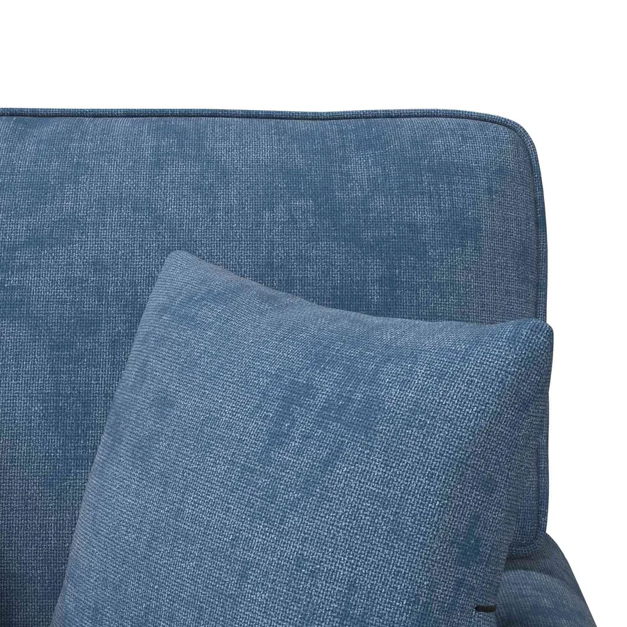 Chaise lounge avec jupe avec coussin Bleu 157 x 91 x 91 cm ARES - 9