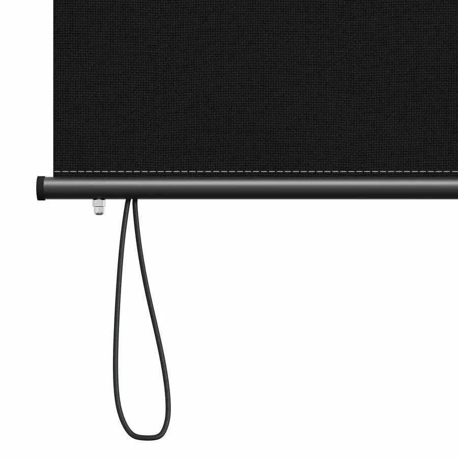 Store enrouleur Noir 120 x 250 cm Tissu et Aluminium - 7