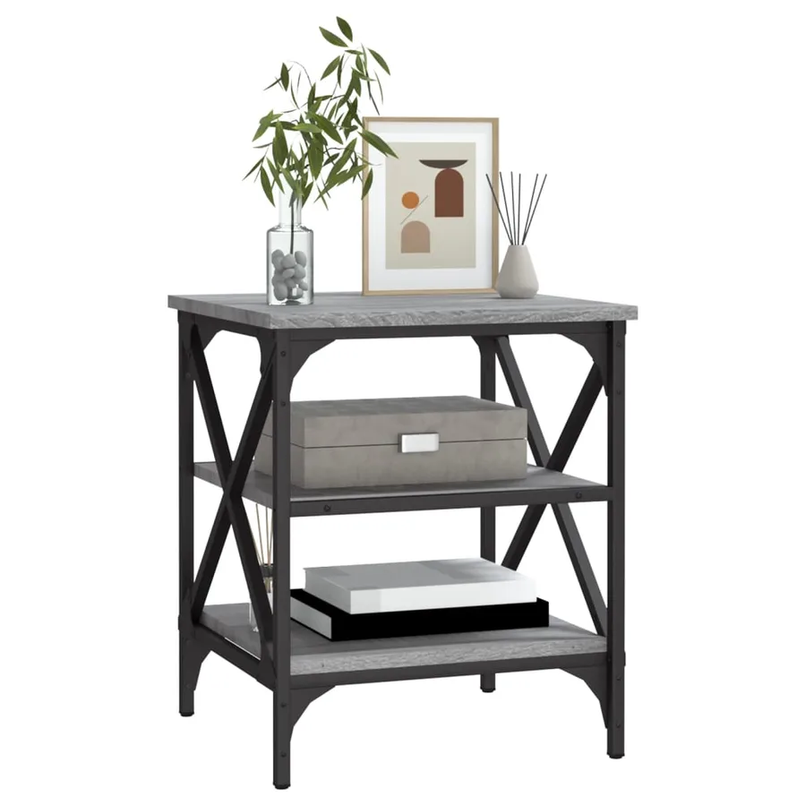 Table d'appoint Sonoma gris 40x42x50 cm Bois d'ingénierie - 4