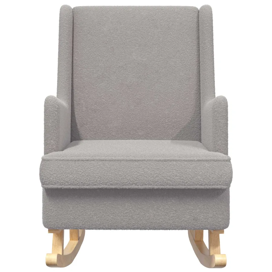 Chaise à bascule Gris clair 62 x 80 x 85 cm Bouclé - 4