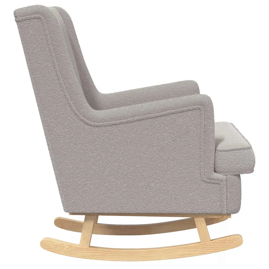 Chaise à bascule Gris clair 62 x 80 x 85 cm Bouclé - 5