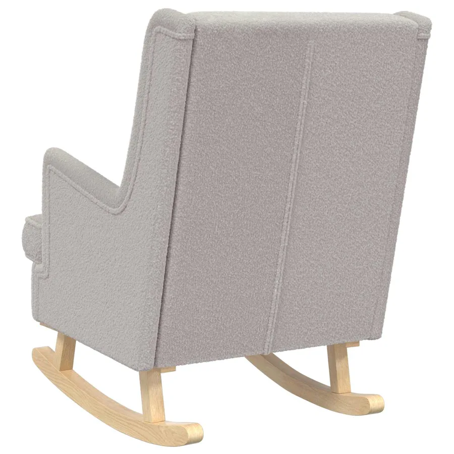 Chaise à bascule Gris clair 62 x 80 x 85 cm Bouclé - 6