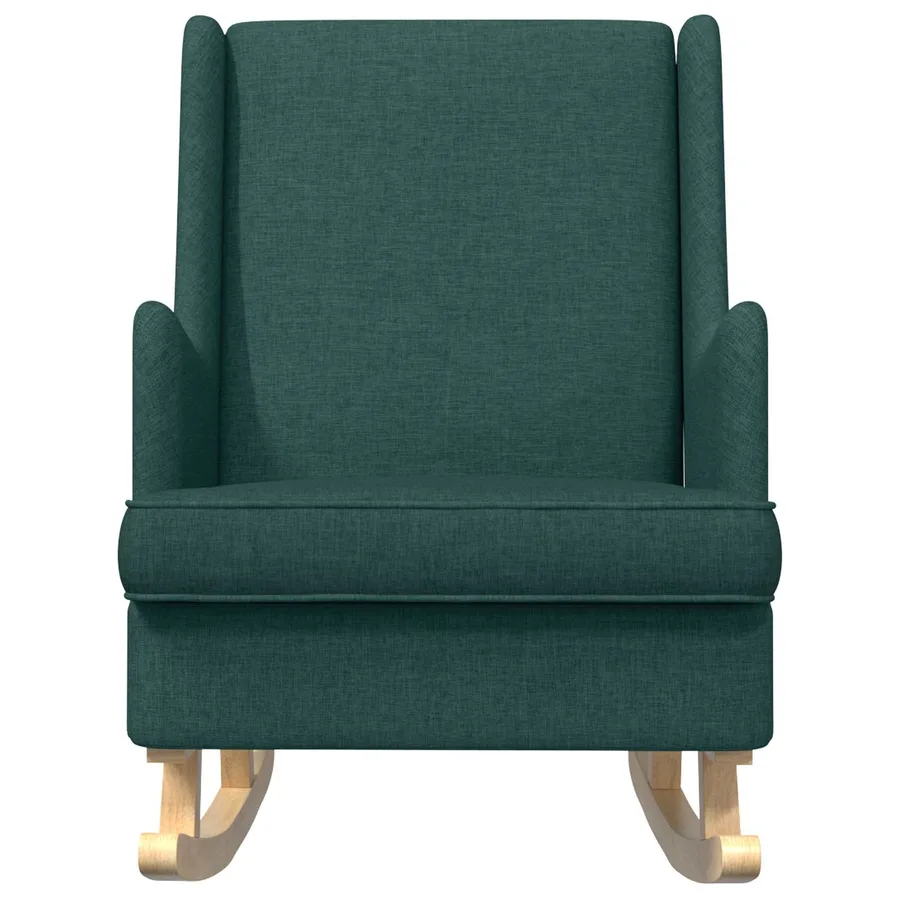 Chaise à bascule Vert foncé 62 x 80 x 85 cm tissu - 4