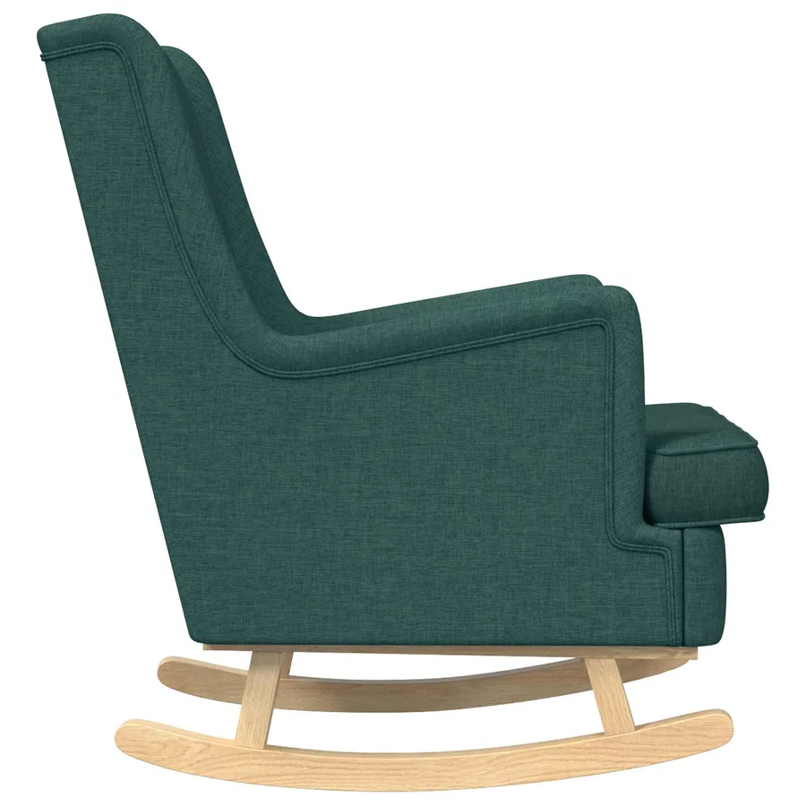 Chaise à bascule Vert foncé 62 x 80 x 85 cm tissu - 5