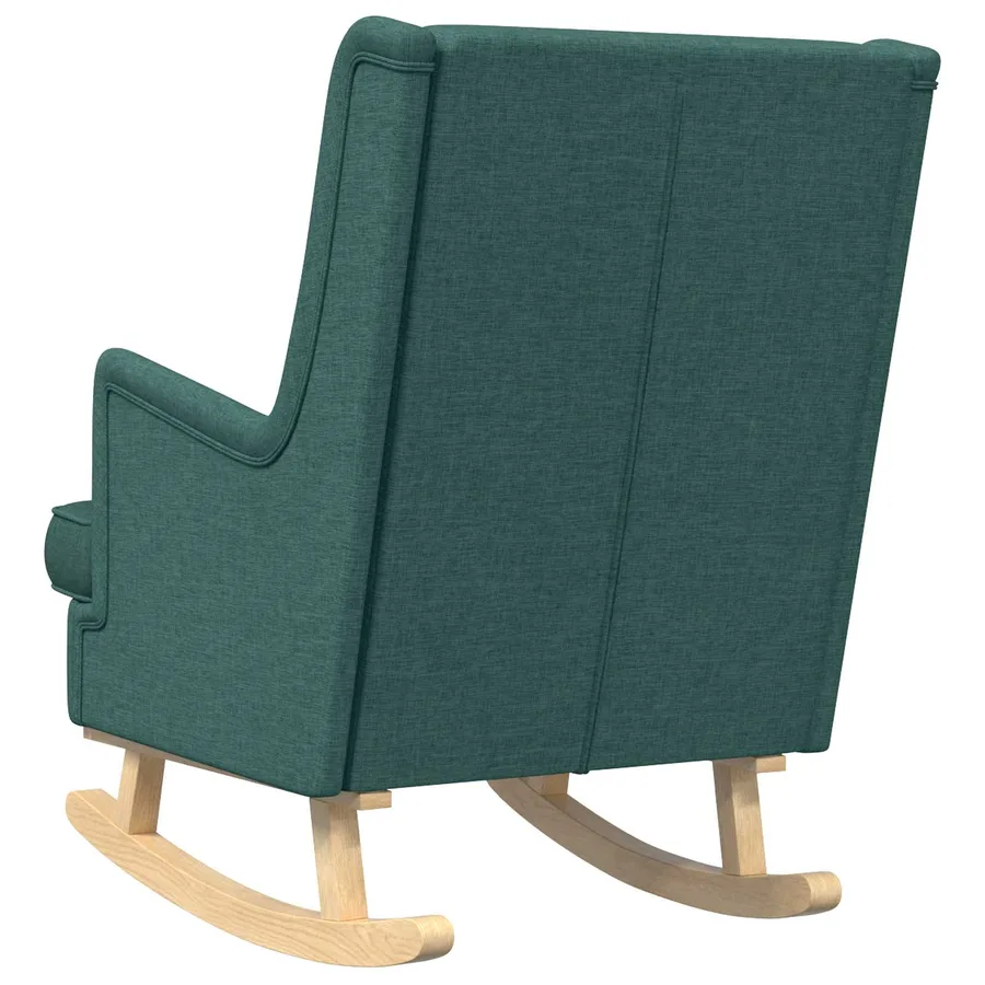 Chaise à bascule Vert foncé 62 x 80 x 85 cm tissu - 6