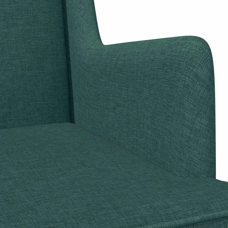Chaise à bascule Vert foncé 62 x 80 x 85 cm tissu - 7