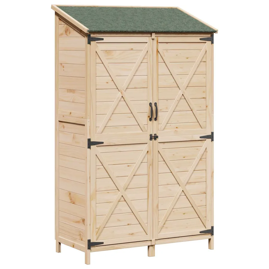 Abri de jardin Naturel 106 x 56 x 176,5 cm Bois de Sapin Massif - 2