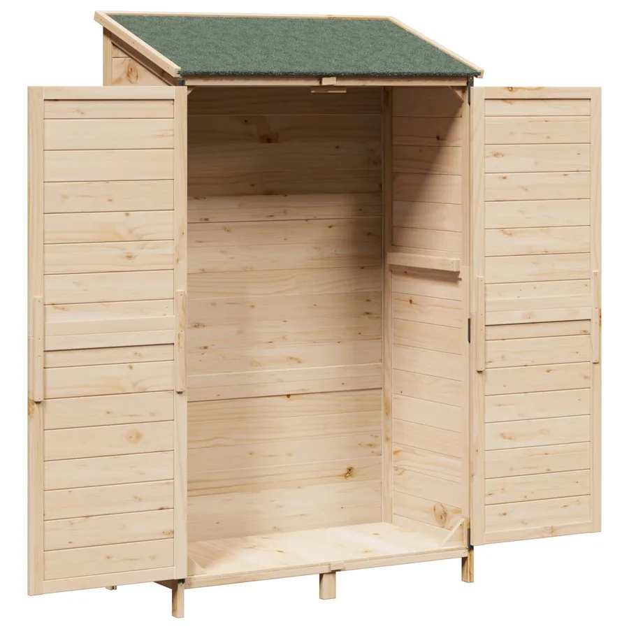 Abri de jardin Naturel 106 x 56 x 176,5 cm Bois de Sapin Massif - 4