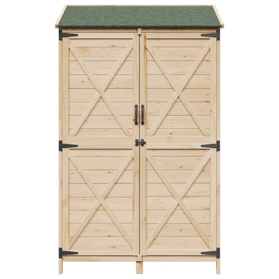 Abri de jardin Naturel 106 x 56 x 176,5 cm Bois de Sapin Massif - 5