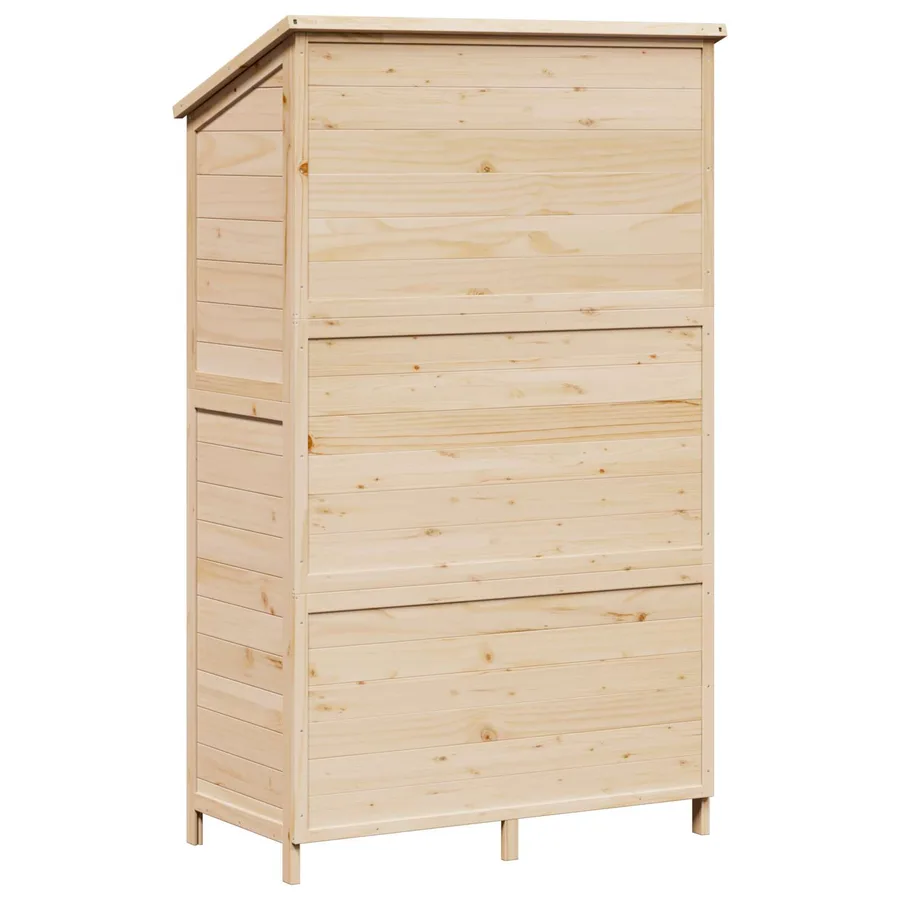 Abri de jardin Naturel 106 x 56 x 176,5 cm Bois de Sapin Massif - 7