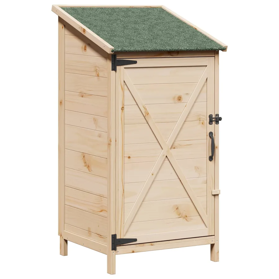 Abri de jardin avec toit Naturel 59,5 x 56 x 113,5 cm - 2