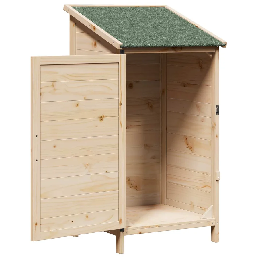 Abri de jardin avec toit Naturel 59,5 x 56 x 113,5 cm - 4