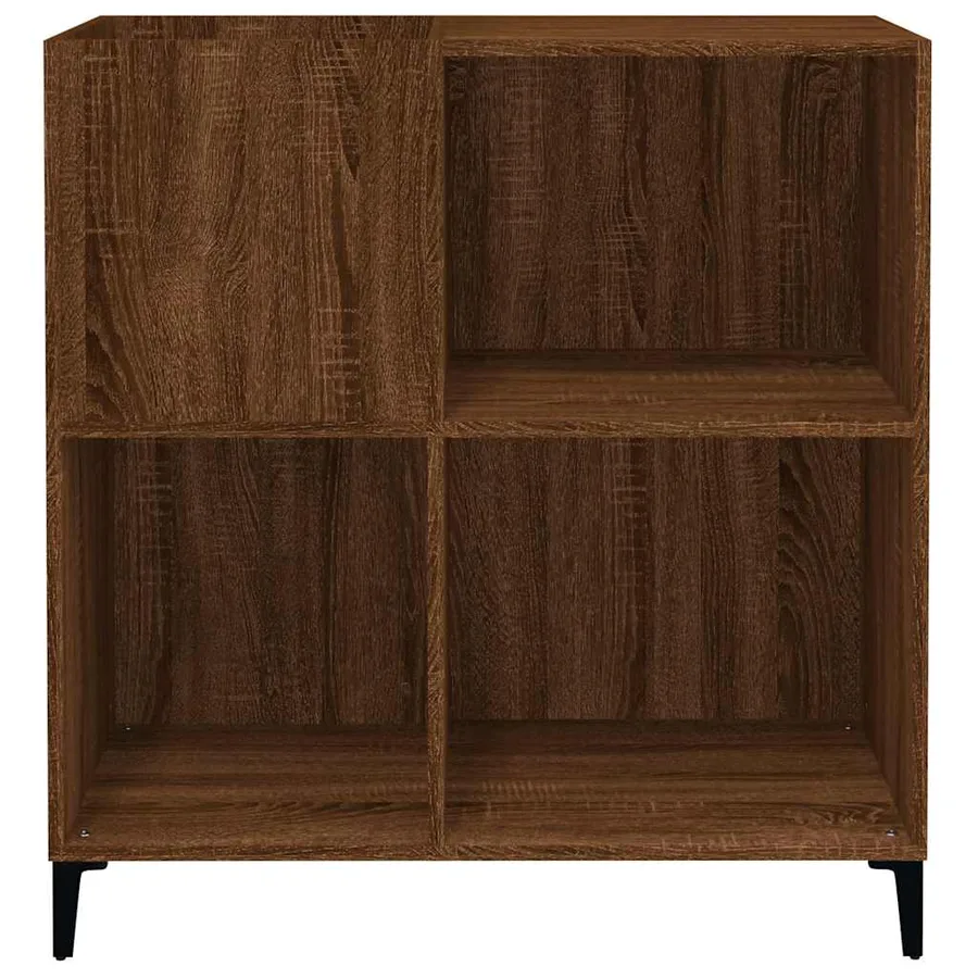 Armoire à disques chêne marron 84,5x38x89 cm bois d'ingénierie - 5