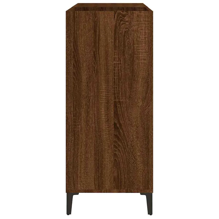 Armoire à disques chêne marron 84,5x38x89 cm bois d'ingénierie - 6