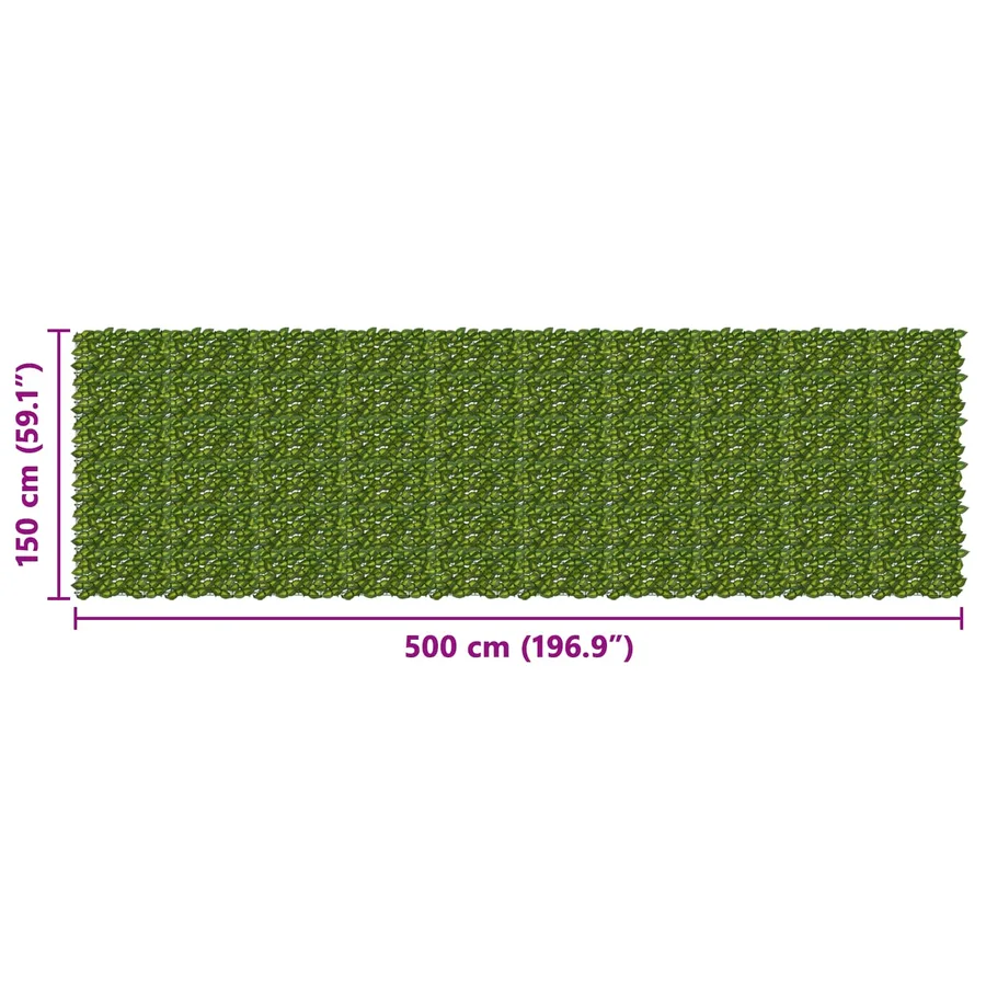 Écran de balcon avec feuilles Vert et jaune 500 x 150 cm - 5
