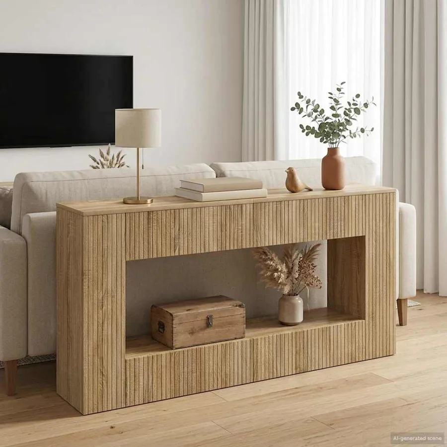 Table console Chêne Sonoma 155 x 29 x 74 cm Bois d’ingénierie