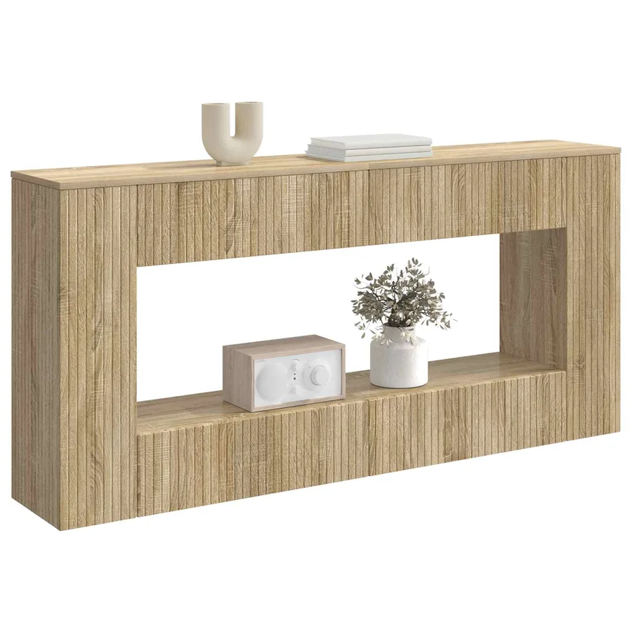Table console Chêne Sonoma 155 x 29 x 74 cm Bois d’ingénierie - 3