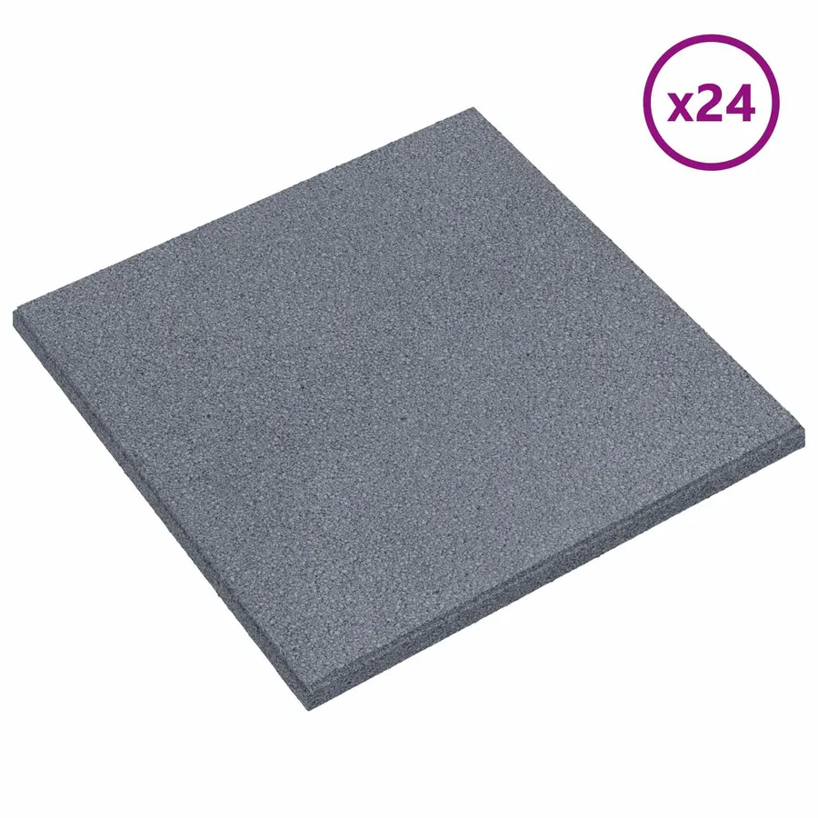 Dalles de Protection Anti-Chute 24 pcs Gris 50 x 50 cm - 2