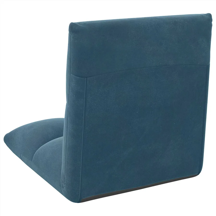 Fauteuil de sol ajustable Bleu Velours - 6