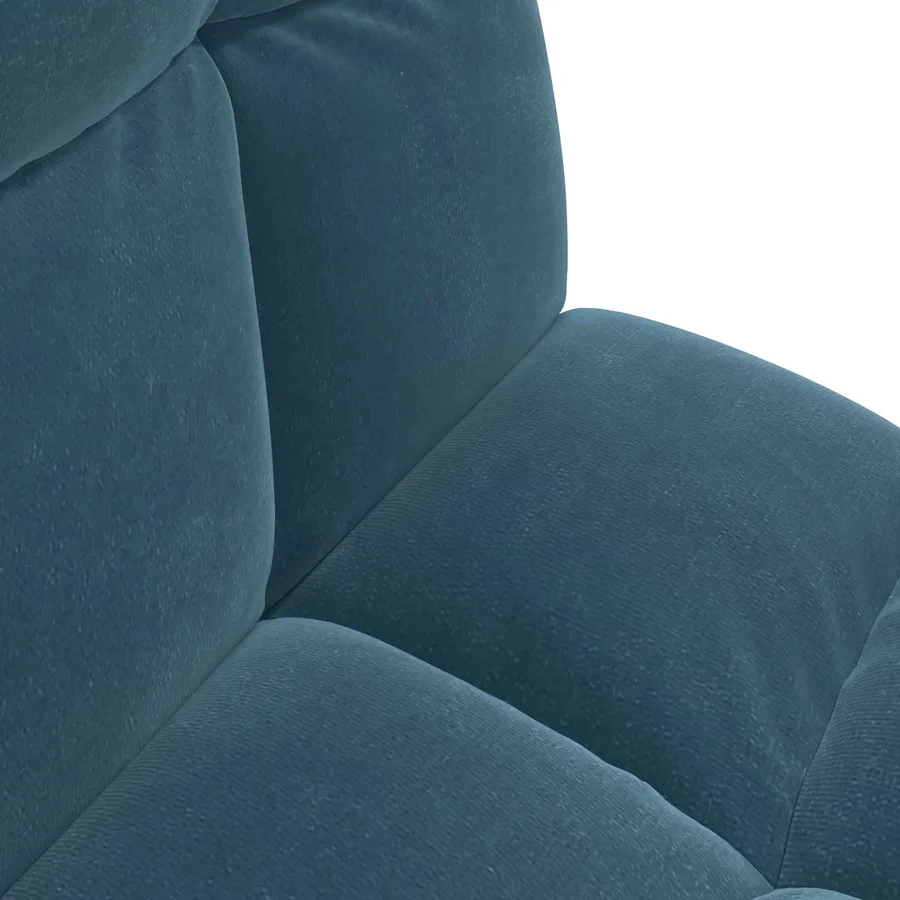 Fauteuil de sol ajustable Bleu Velours - 7