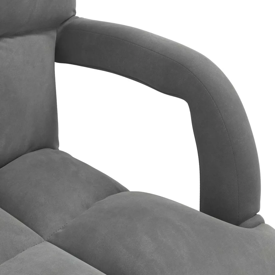 Fauteuil de sol ajustable Gris foncé Velours - 7