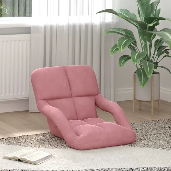 Fauteuil de sol ajustable Rose Velours