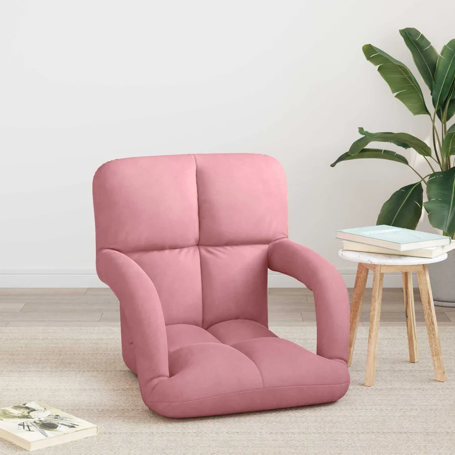 Fauteuil de sol ajustable Rose Velours - 3