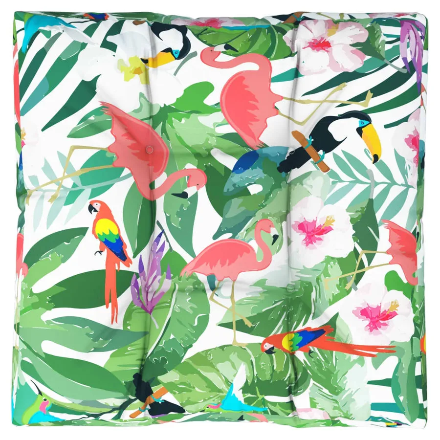 Coussin de palette multicolore 80x80x12 cm tissu - 2
