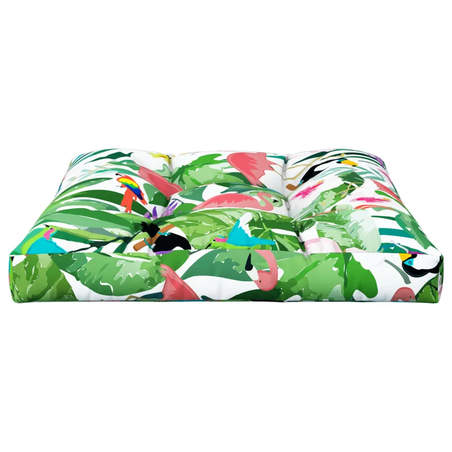 Coussin de palette multicolore 80x80x12 cm tissu - 5