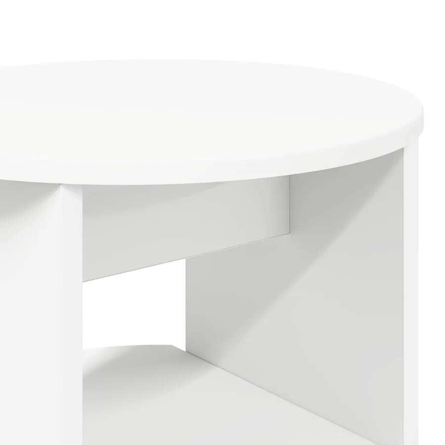 Meuble d'appoint 2 pcs Blanc Ø40 x 50 cm Bois d’ingénierie - 10