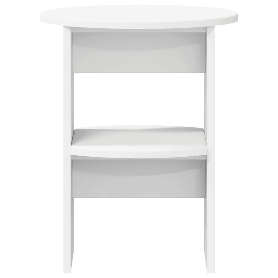 Meuble d'appoint 2 pcs Blanc Ø40 x 50 cm Bois d’ingénierie - 6