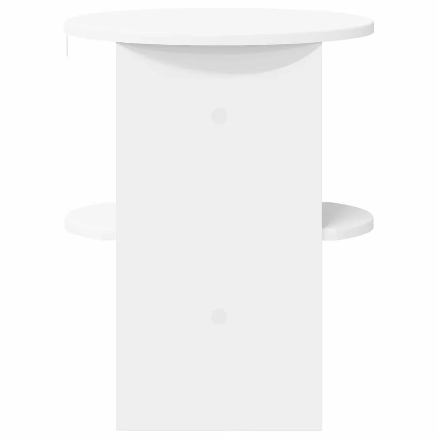 Meuble d'appoint 2 pcs Blanc Ø40 x 50 cm Bois d’ingénierie - 7