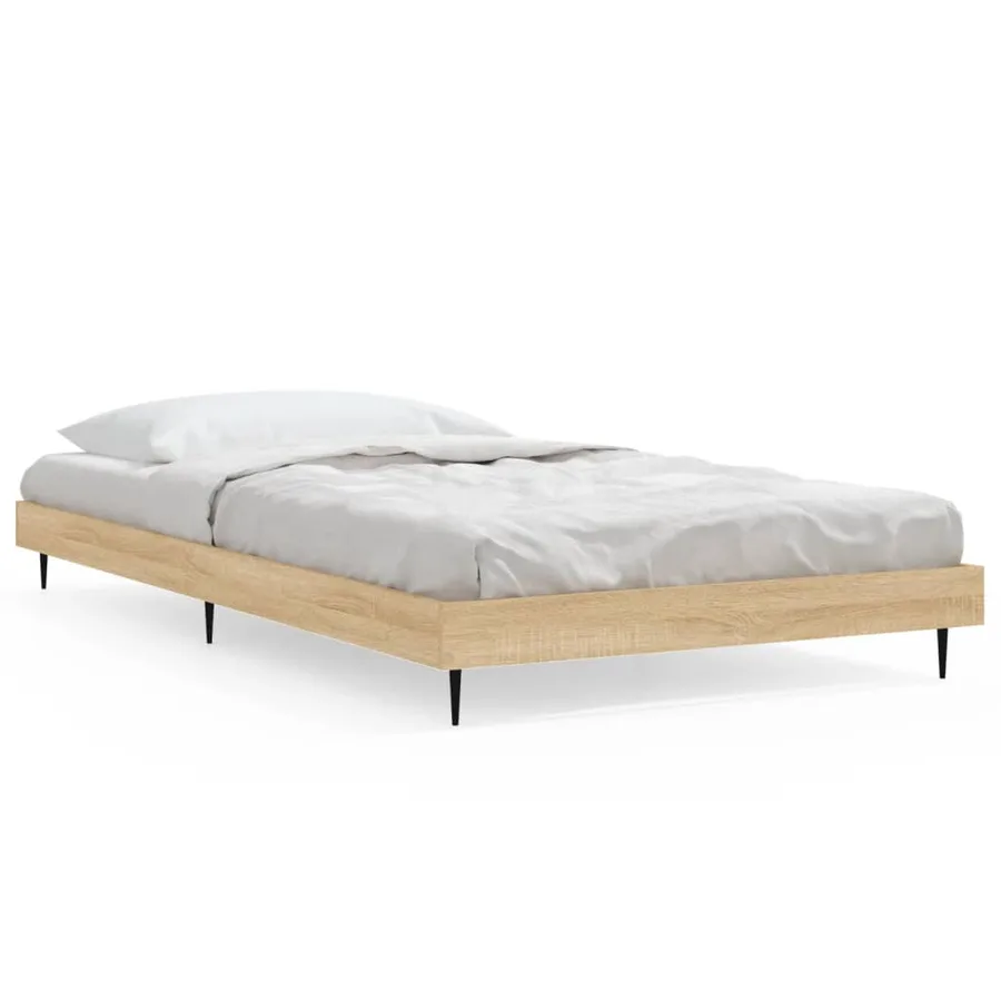 Cadre de lit sans matelas chêne sonoma 90x200 cm - 2