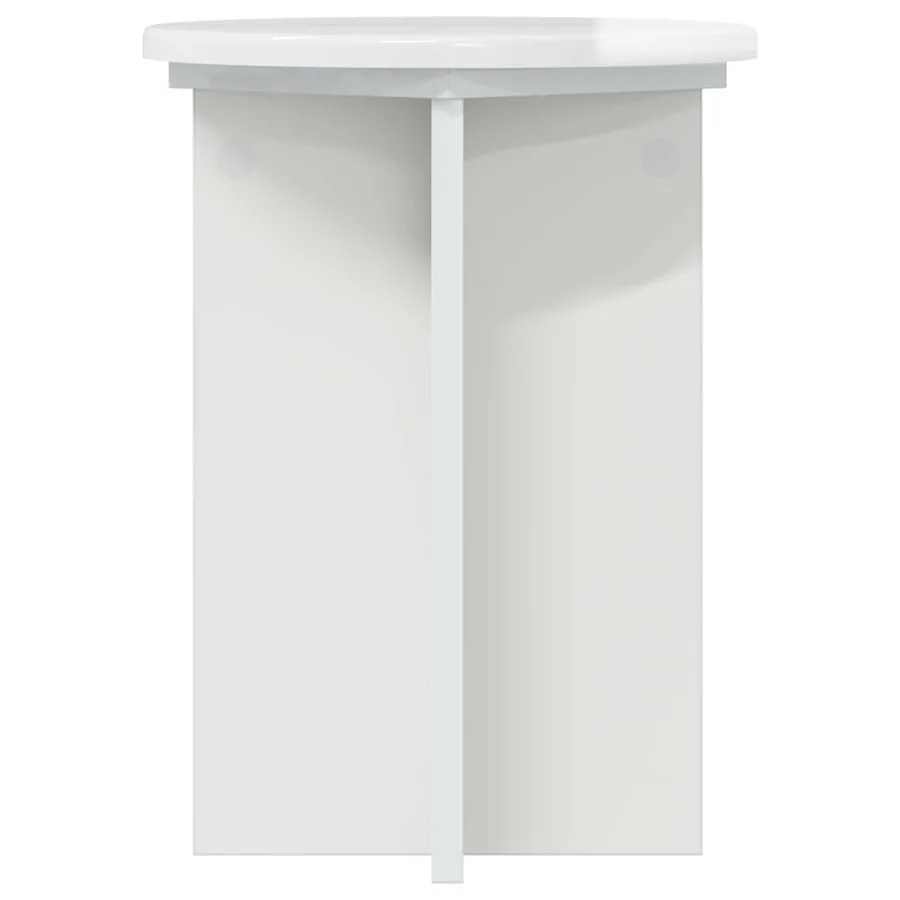 Support de Plante 2 pcs Blanc brillant Ø29,5 x 40 cm - 6