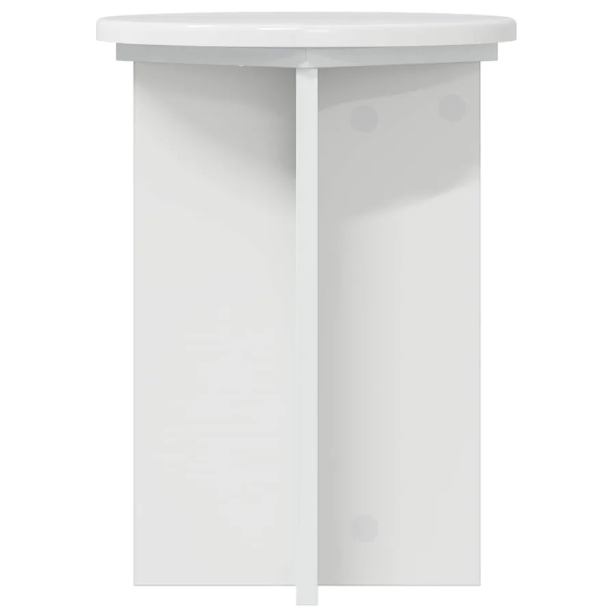 Support de Plante 2 pcs Blanc brillant Ø29,5 x 40 cm - 7
