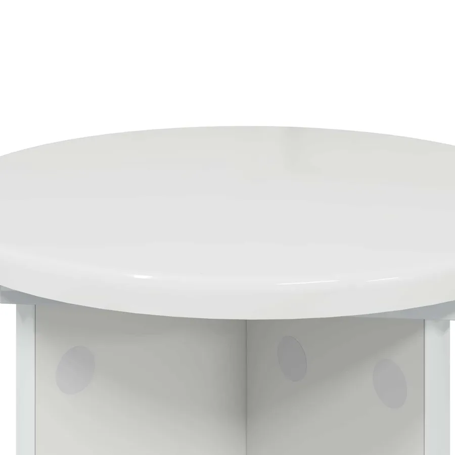 Support de Plante 2 pcs Blanc brillant Ø29,5 x 40 cm - 9