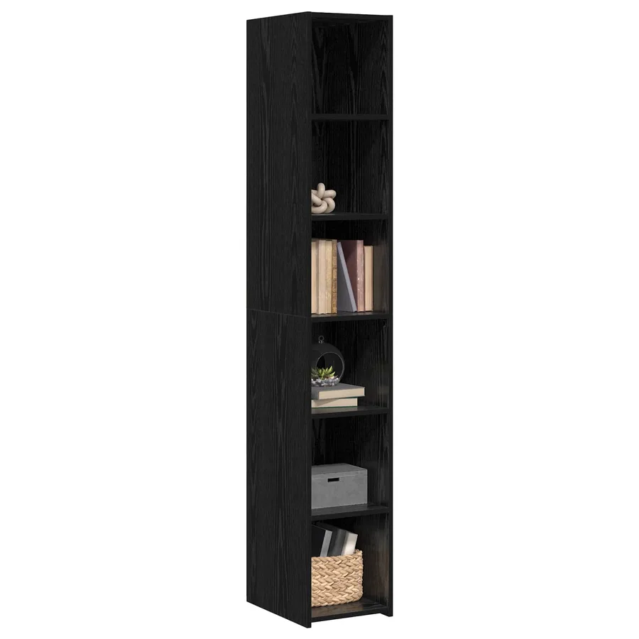 Haut Armoire Chêne noir 30 x 41 x 185 cm Bois d'ingénierie - 2