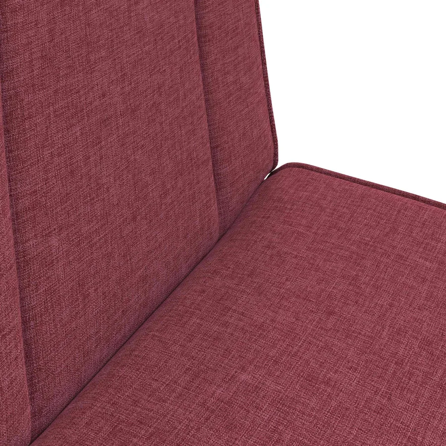 Fauteuil de sol ajustable Bordeaux Tissu - 7